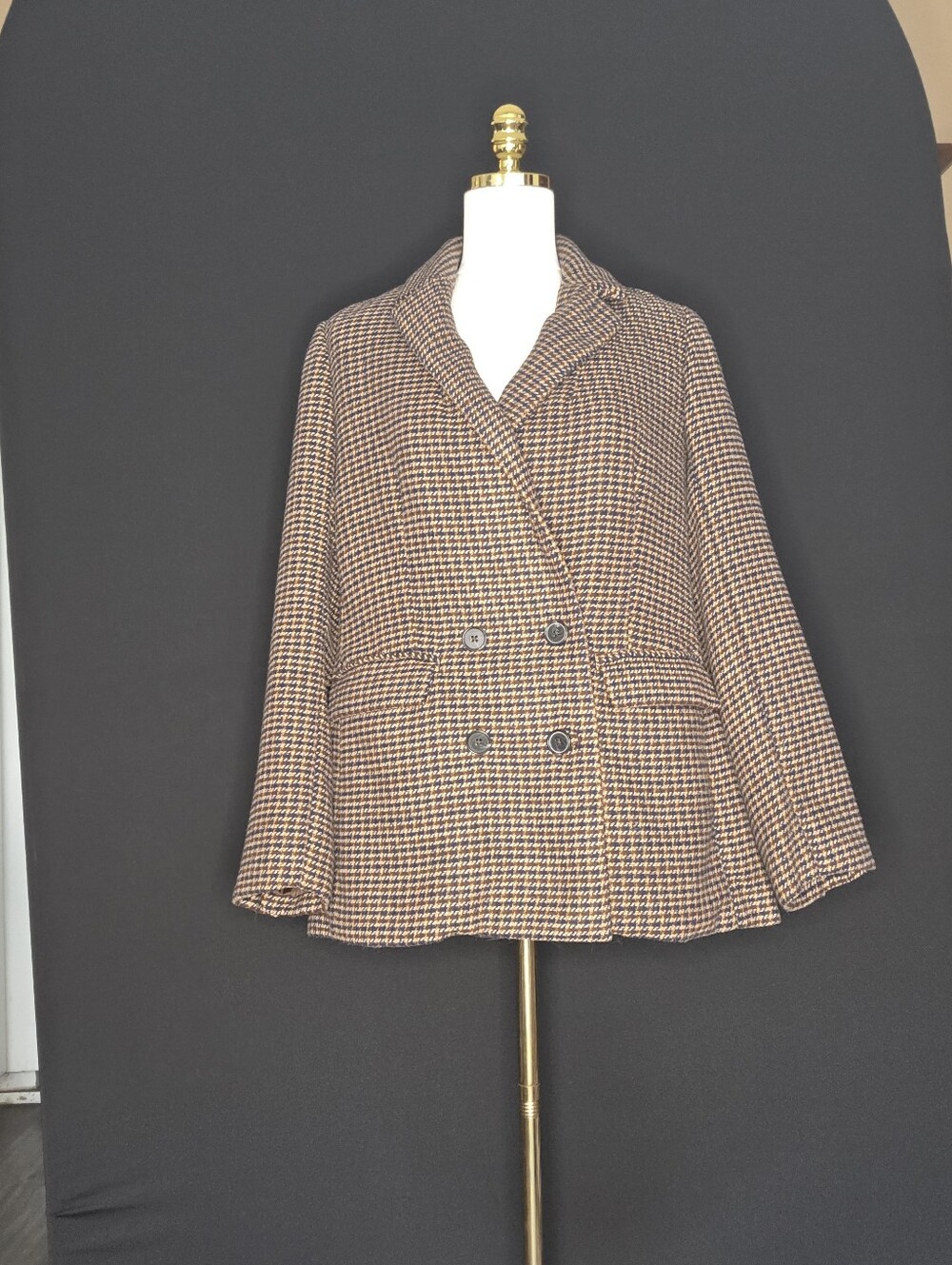Old Navy Brown & Blue Tweed Women's Blazer